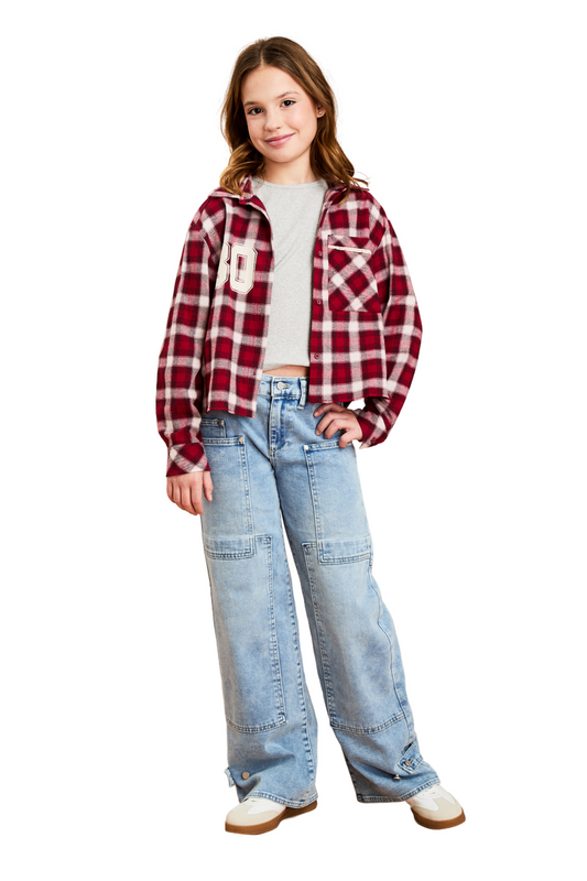Multi Patch Wide Leg