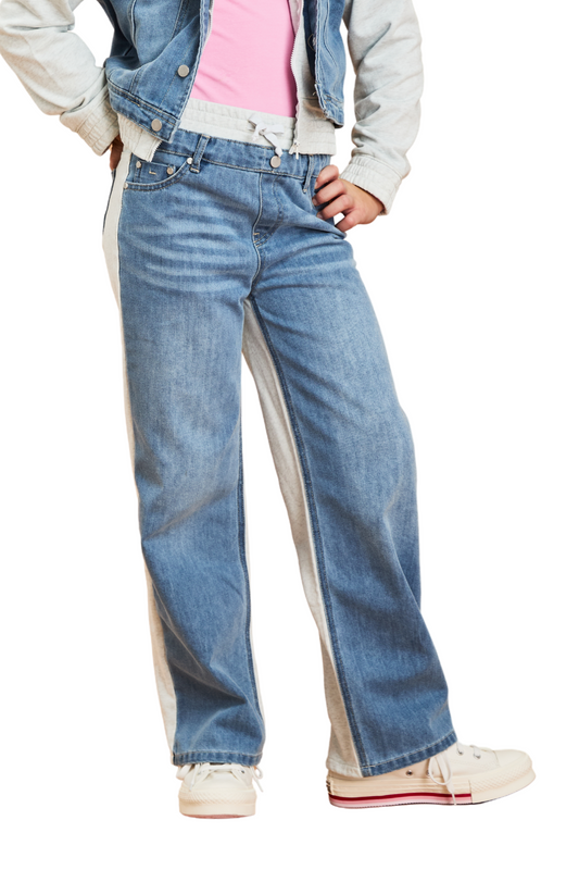 Wide Leg Pull On Denim-FTRY