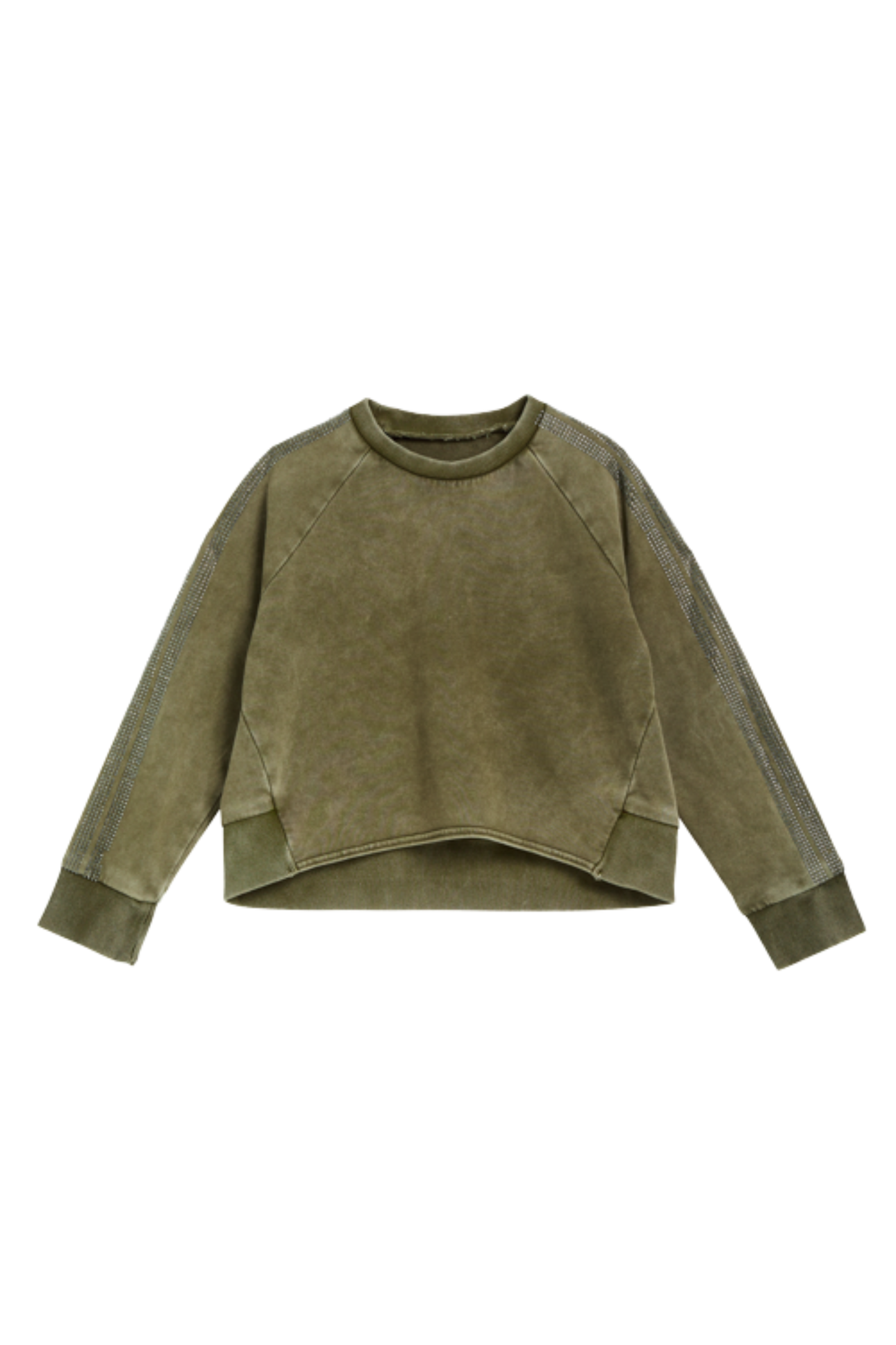 Rhinestone Double Stripe Pull Over Sweater