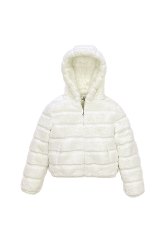 Faux-Bulous Furs - Hooded Teddy Fur Puffer