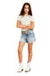 Emma Western Belted Fray Hem Shorts With Destruction