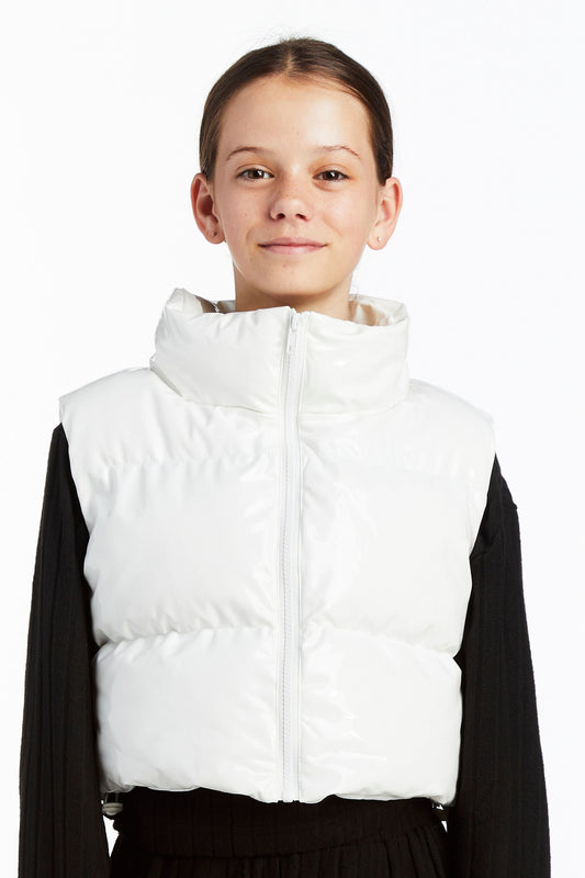 Girls puffer vest with hood online