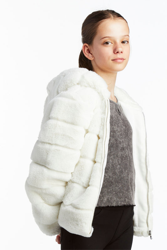 Faux-Bulous Furs - Hooded Teddy Fur Puffer