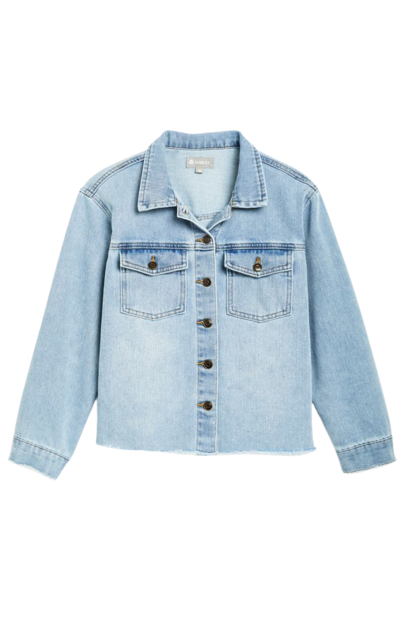 Shacket With Fray Hem