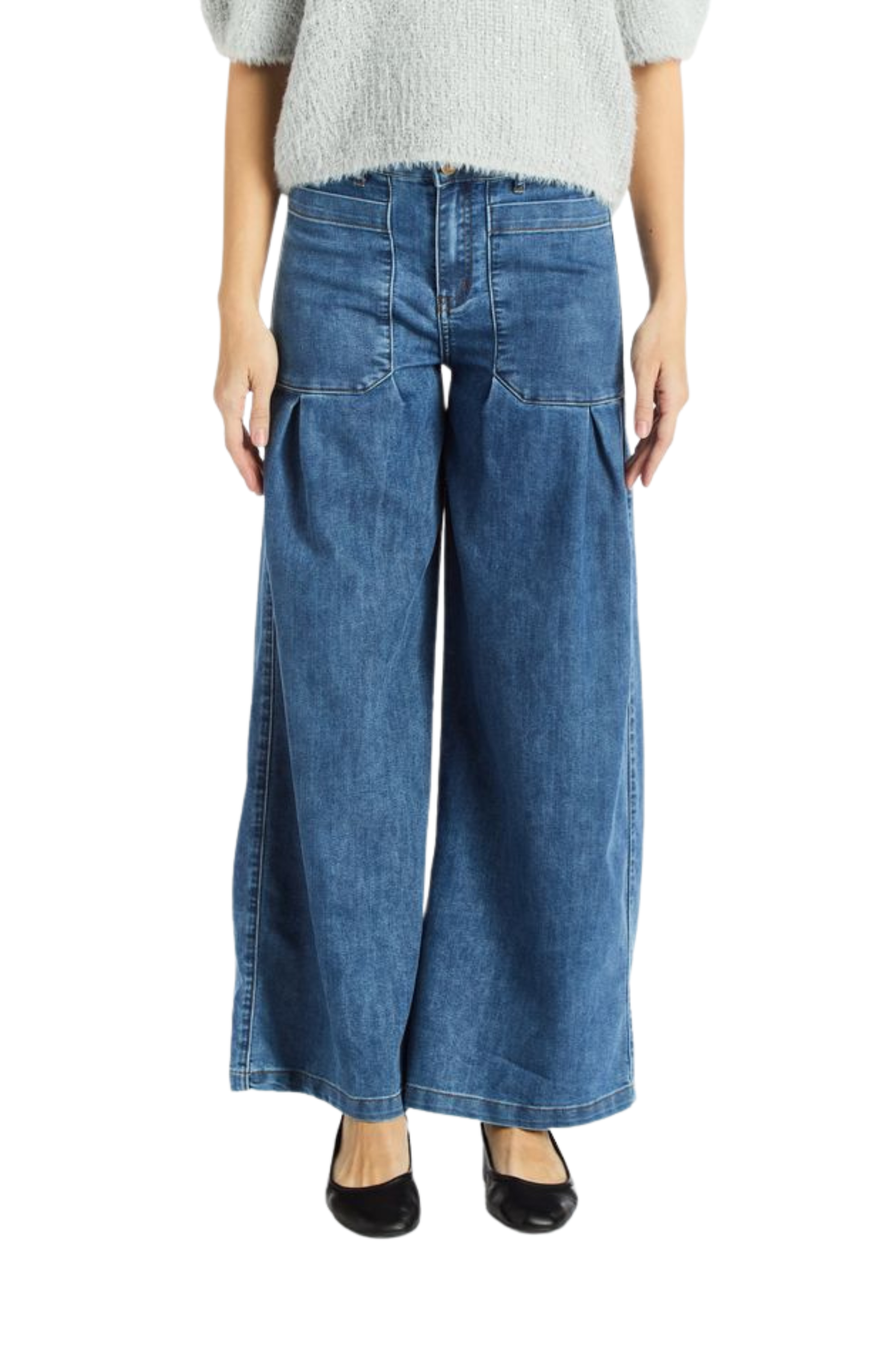 Double Pleated Wide Leg