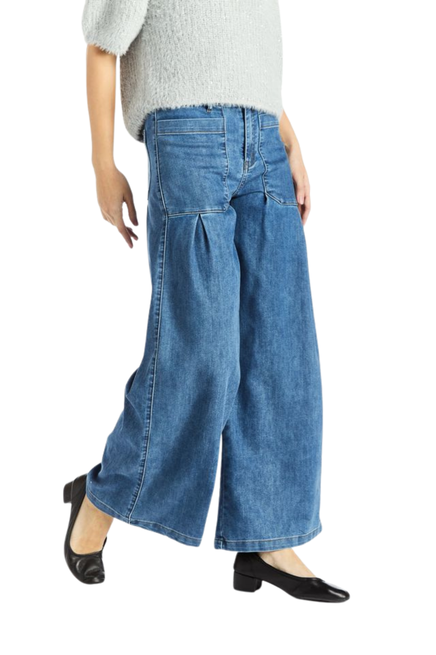 Double Pleated Wide Leg