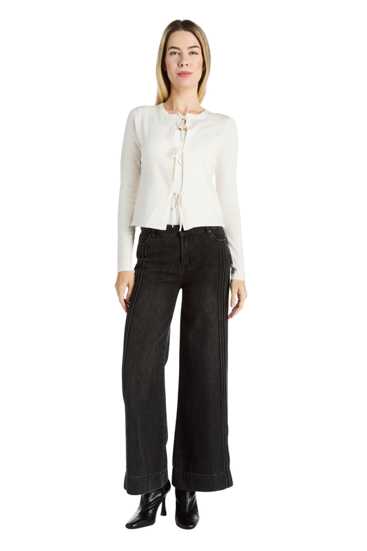 Three Pin Tuck Wide Leg