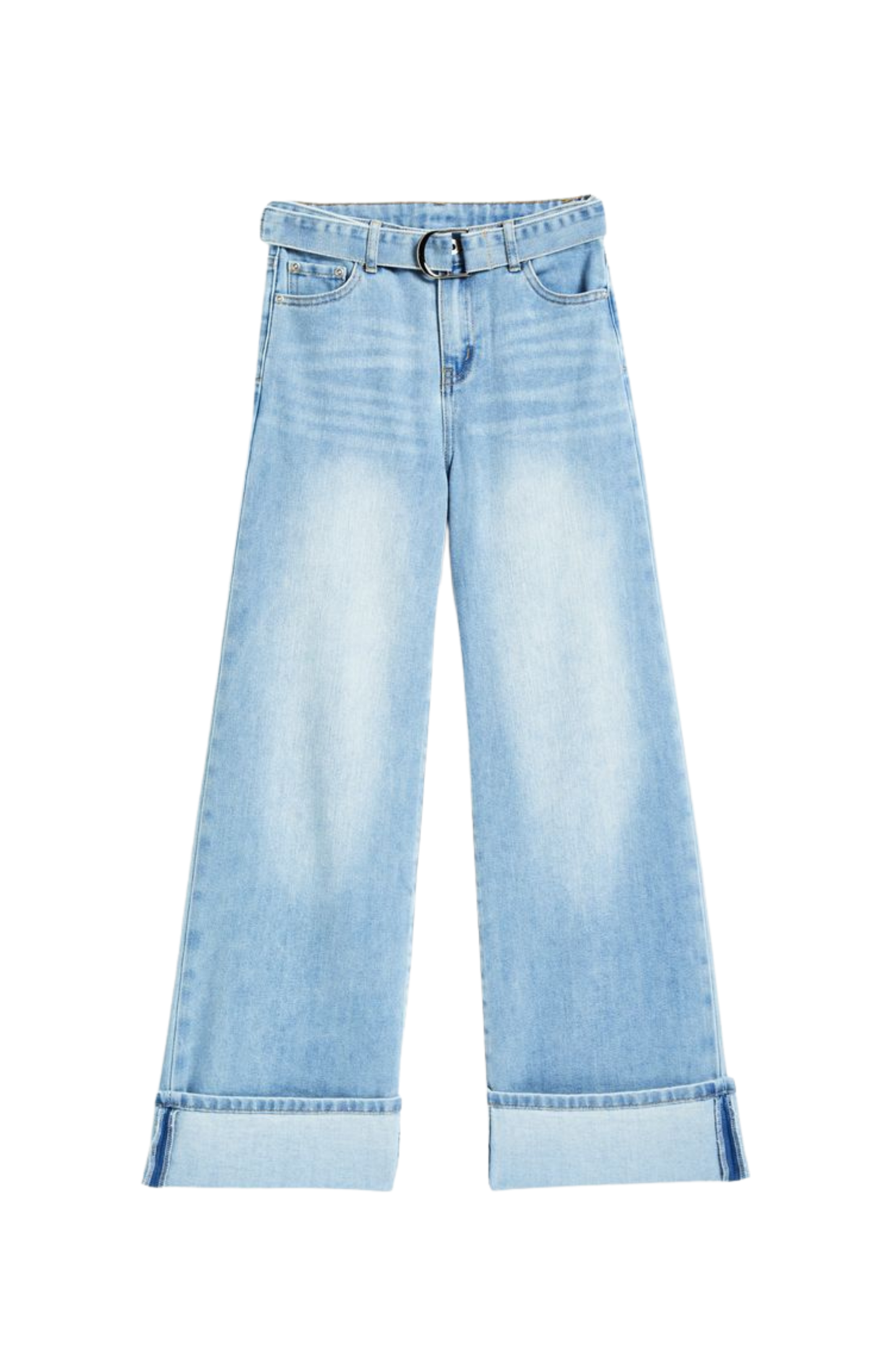 D Ring Belt Wide Leg With Cuff