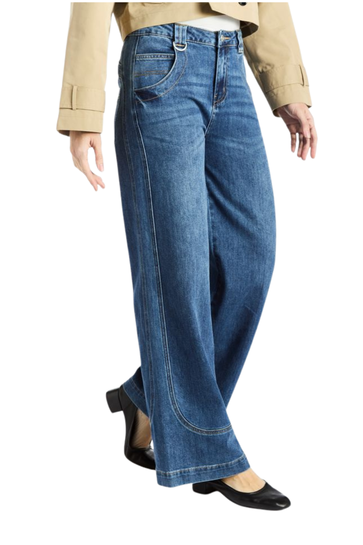 Curve Seam Wide Leg
