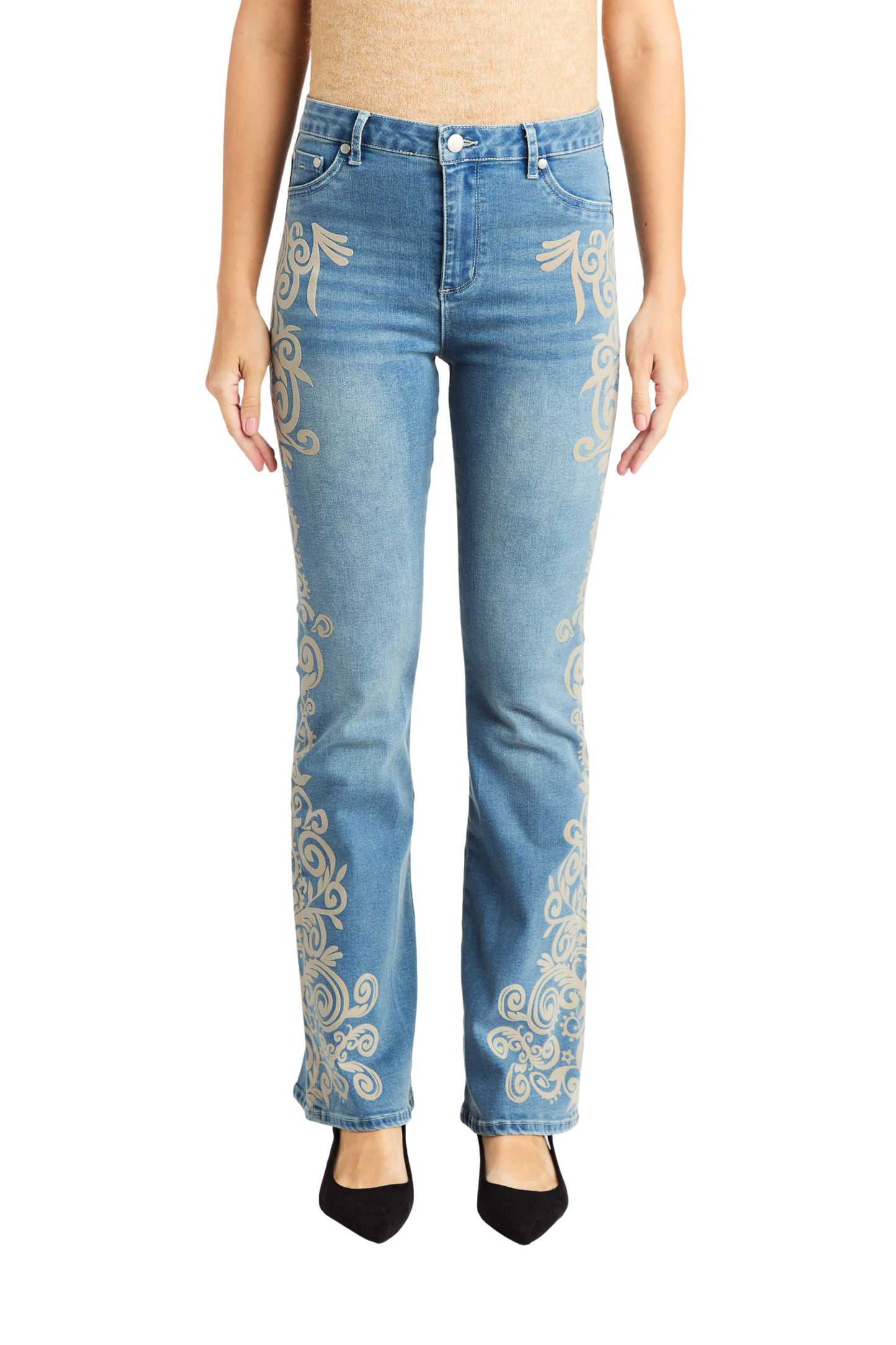 Flocked Side Seam Flare