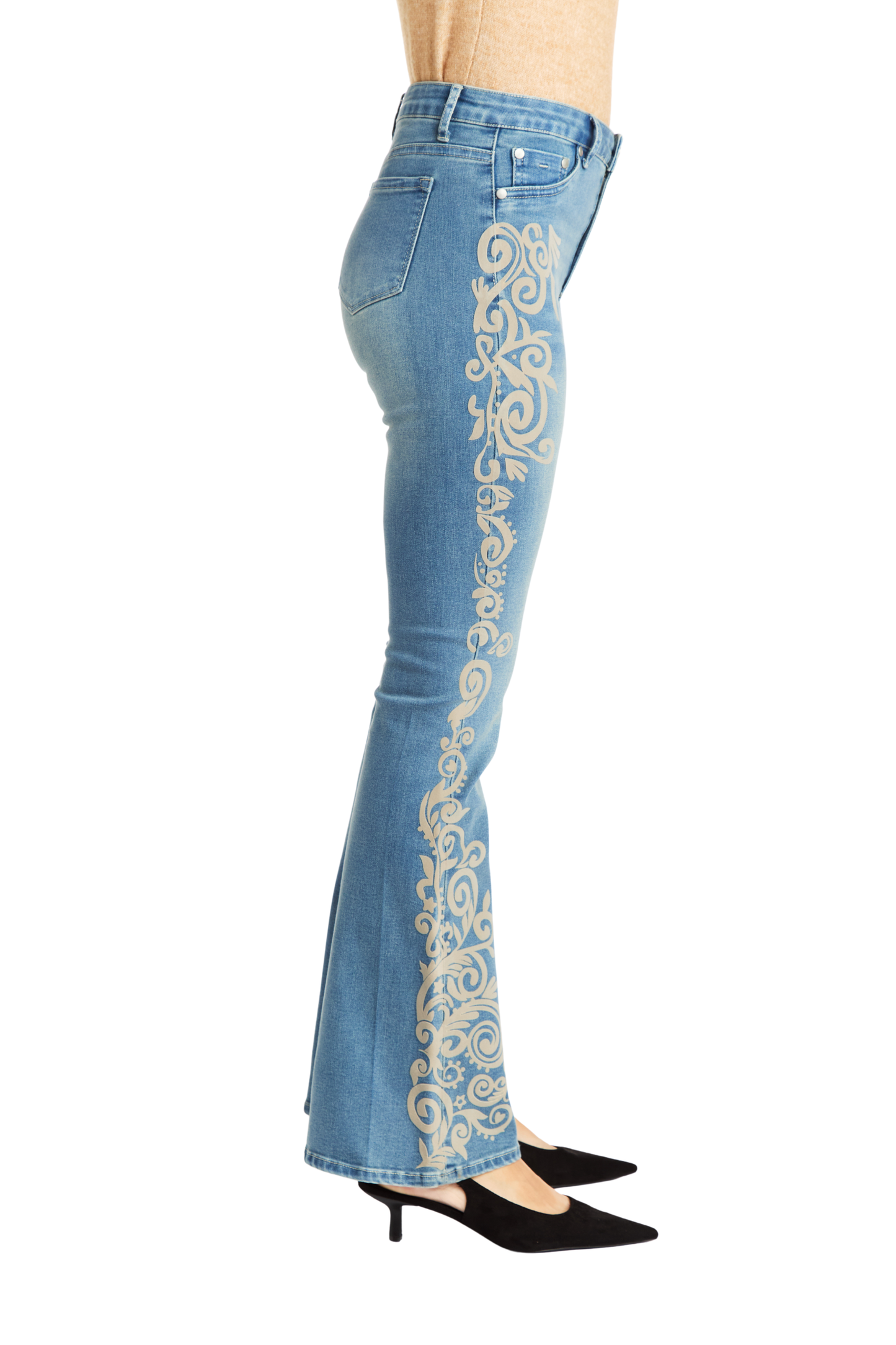 Flocked Side Seam Flare