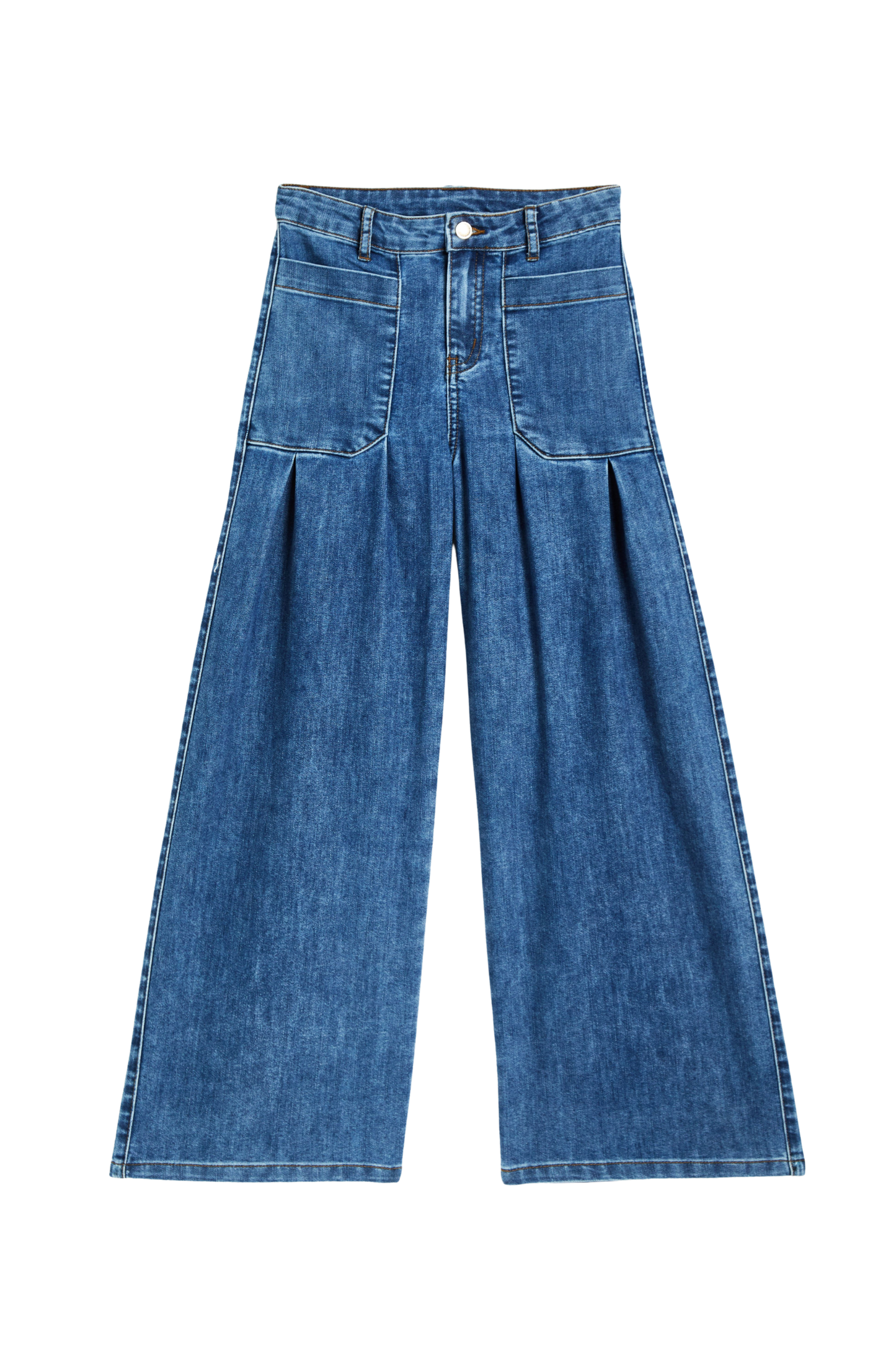 Double Pleat Patch Pocket Wide Leg