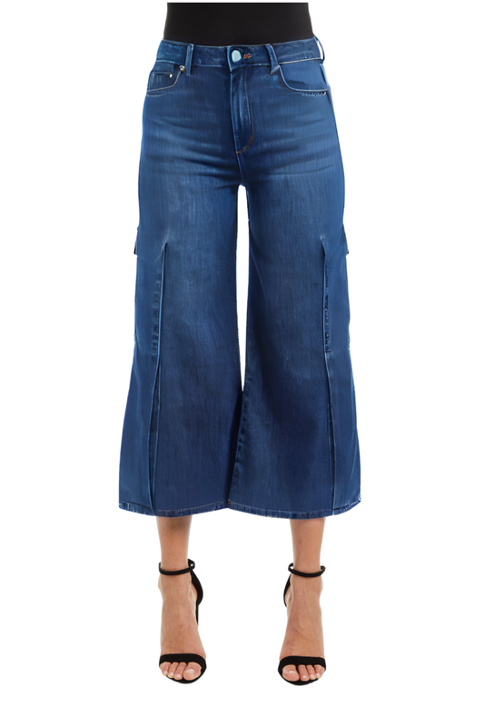 Mid Rise Wide Leg Extended Cargo