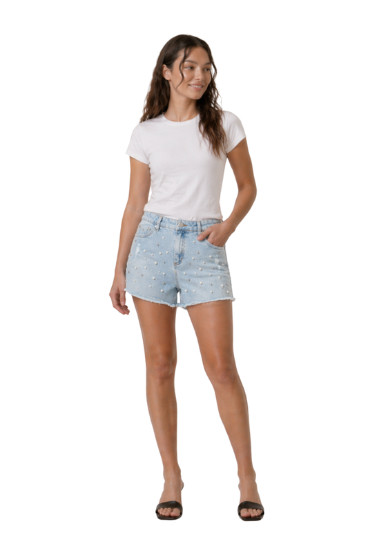 Rhinestone & Pearl Weekender Shorts