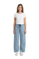 Grommet Waist Patched Wide Leg