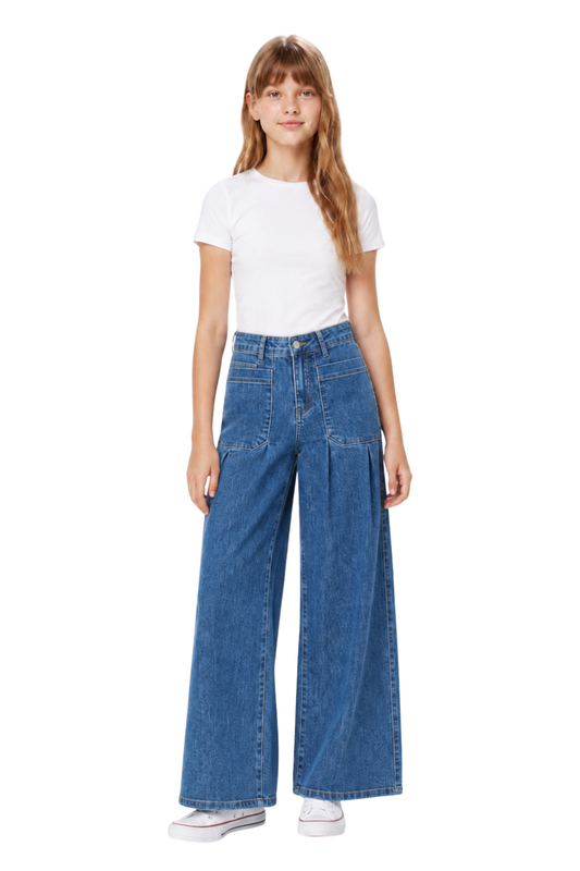 Double Pleat Patch Pocket Wide Leg