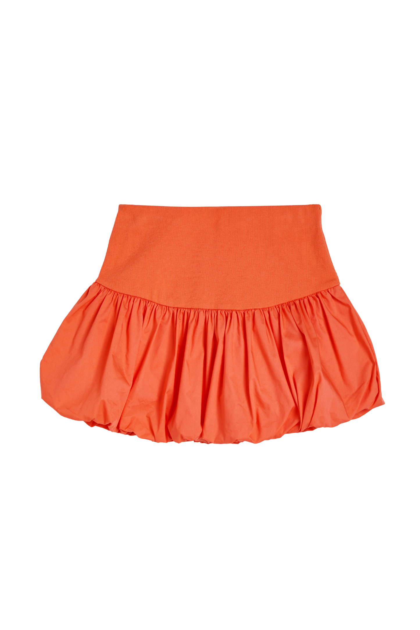 Knit Waist Balloon Puff Skirt