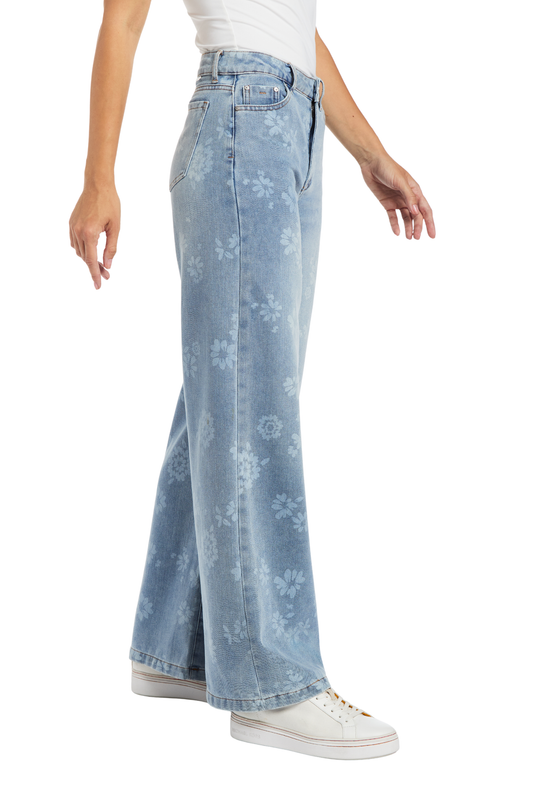 Discharged Floral Wide Leg