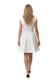 Smocked Waist Zip Font Mini Dress