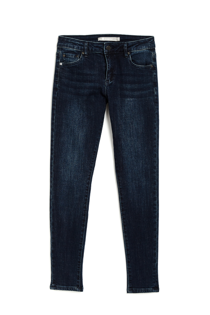 High Rise Back Slit Skinny