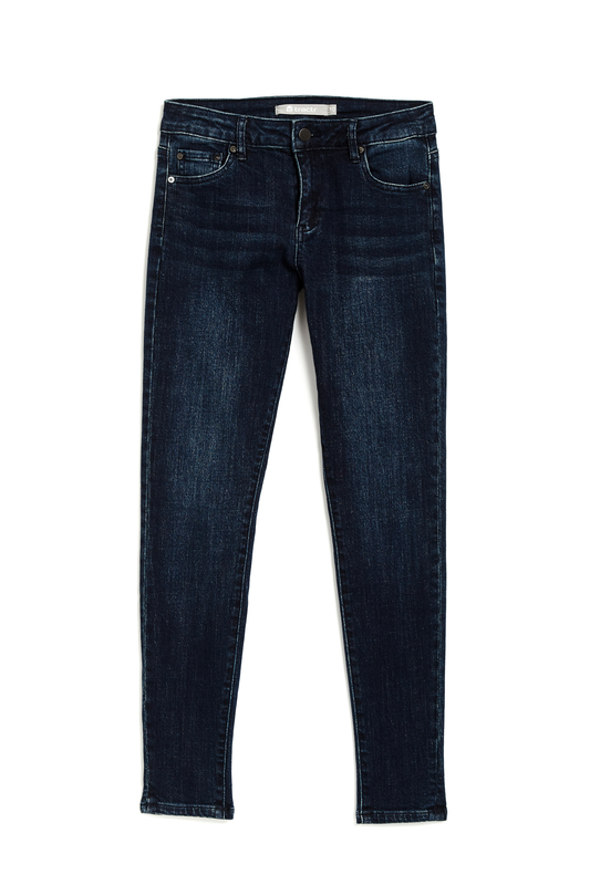 High Rise Back Slit Skinny