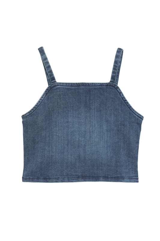 Denim Stretch Strap Top