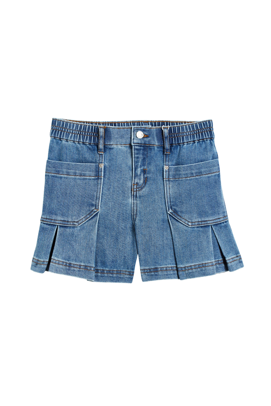 Mix Pleated Pocket Skort